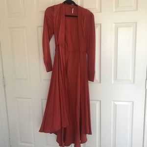 Free people burnt orange robe